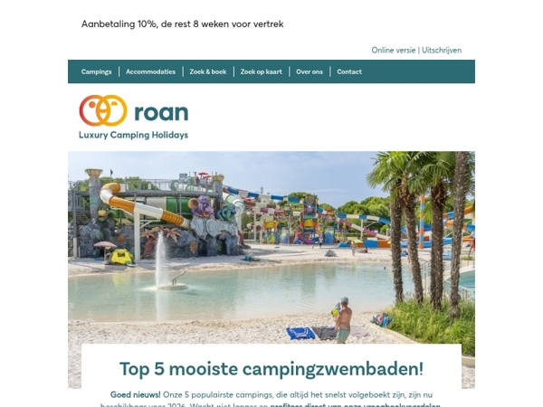 Top 5 mooiste campingzwembaden 2026! 💦