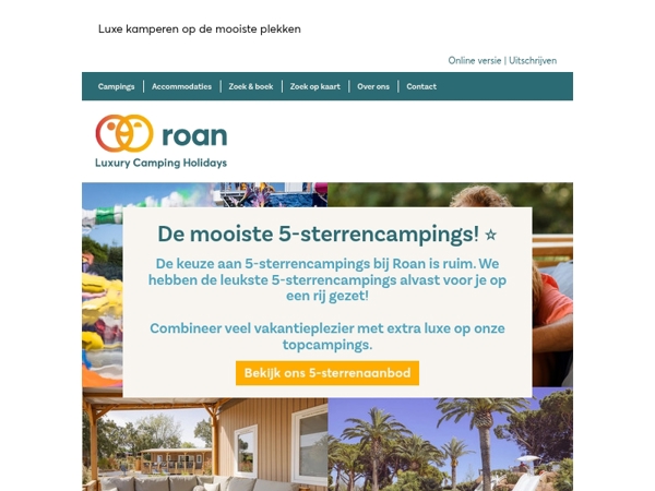 De mooiste 5-sterrencampings! ⭐