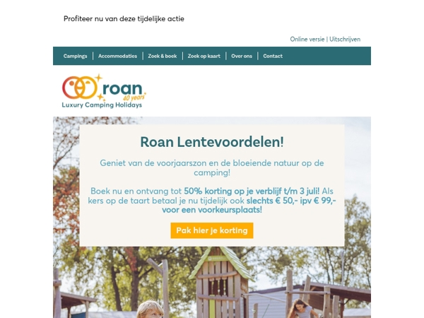 Roan Lentevoordelen: tot 50% korting!