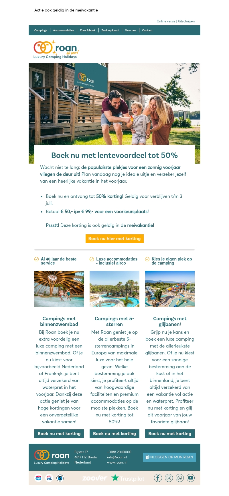 Boek nu met lentevoordeel tot 50% Boek nu met lentevoordeel tot 50%