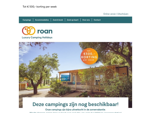 👉 Deze campings zijn nog beschikbaar!