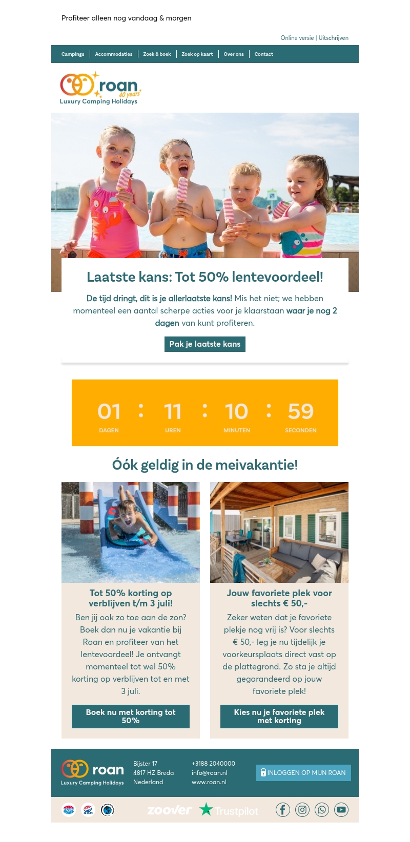Laatste kans: Tot 50% lentevoordeel! Laatste kans: Tot 50% lentevoordeel!