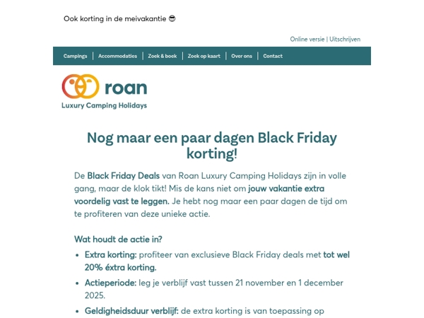 Nog maar een paar dagen Black Friday korting!