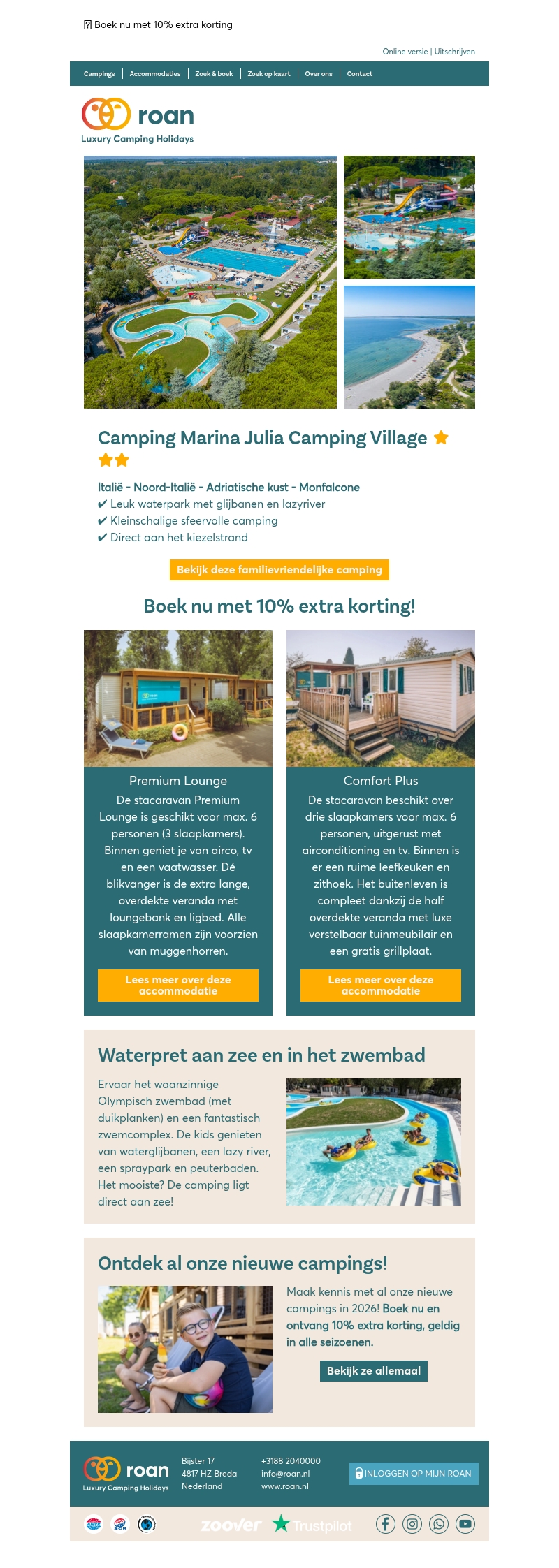 Weer een nieuwe topcamping: Marina Julia Camping Village! Weer een nieuwe topcamping: Marina Julia Camping Village!