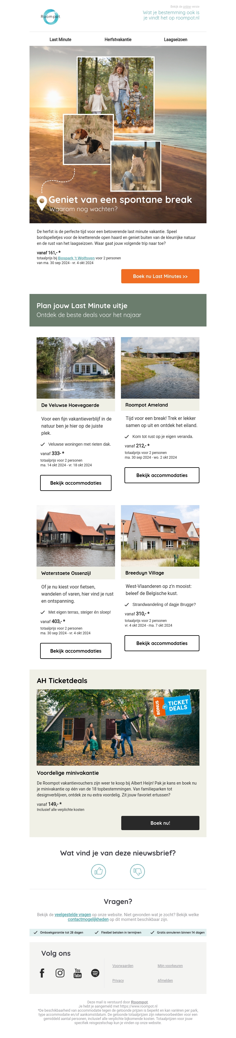 Geniet van een spontane break Geniet van een spontane break