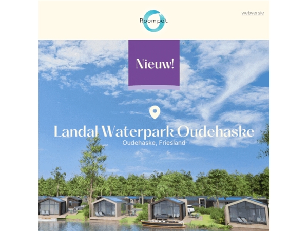 Nieuw park! Verblijf aan het water