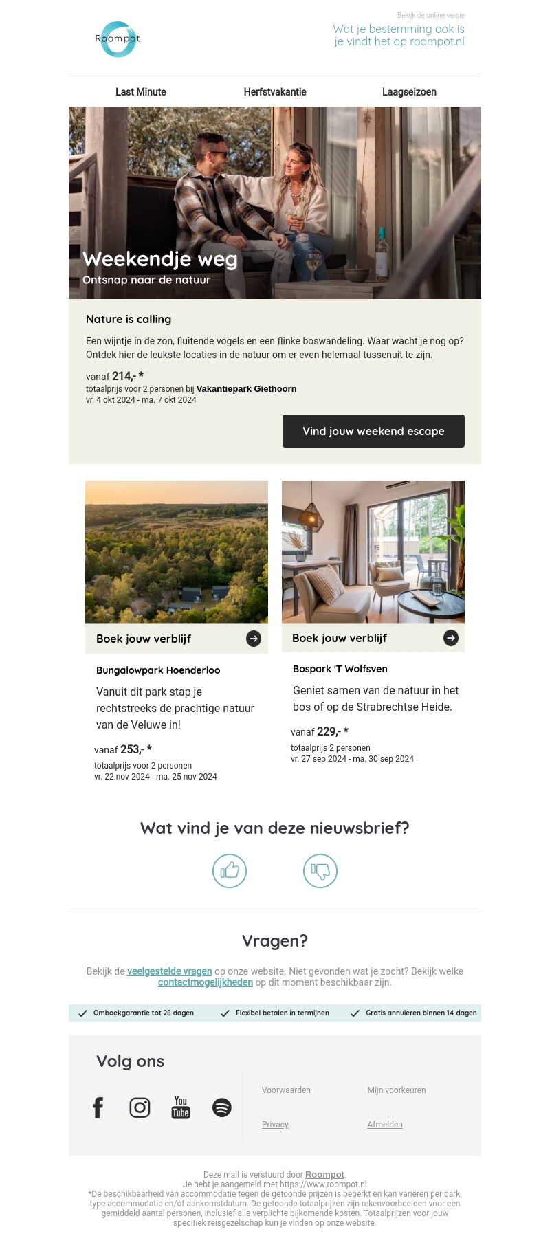 Nog één keer genieten van de nazomer Nog één keer genieten van de nazomer