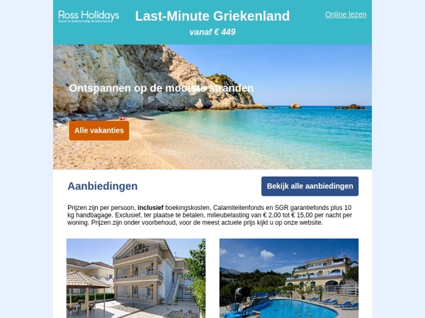 Snel op vakantie