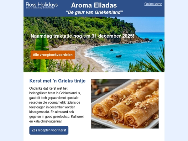 In de keuken voor een Griekse Kerst