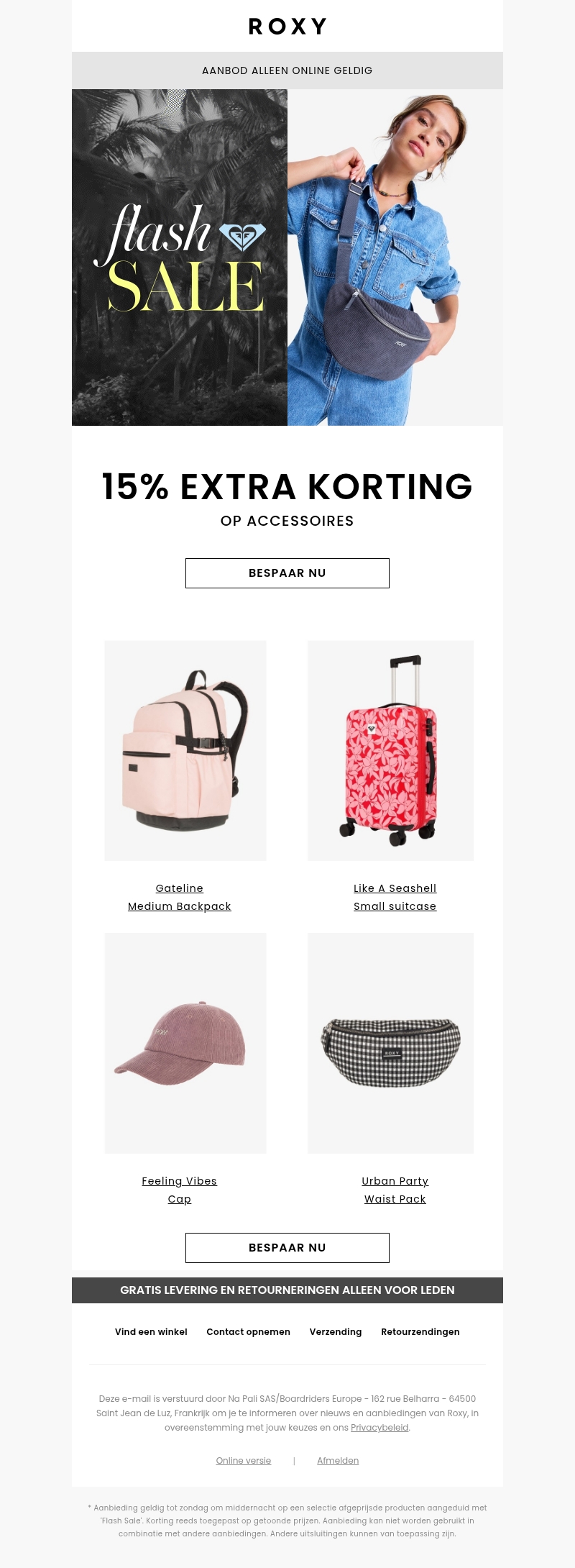 Nog maar een paar uur om te profiteren van de extra 15% korting op accessoires Nog maar een paar uur om te profiteren van de extra 15% korting op accessoires