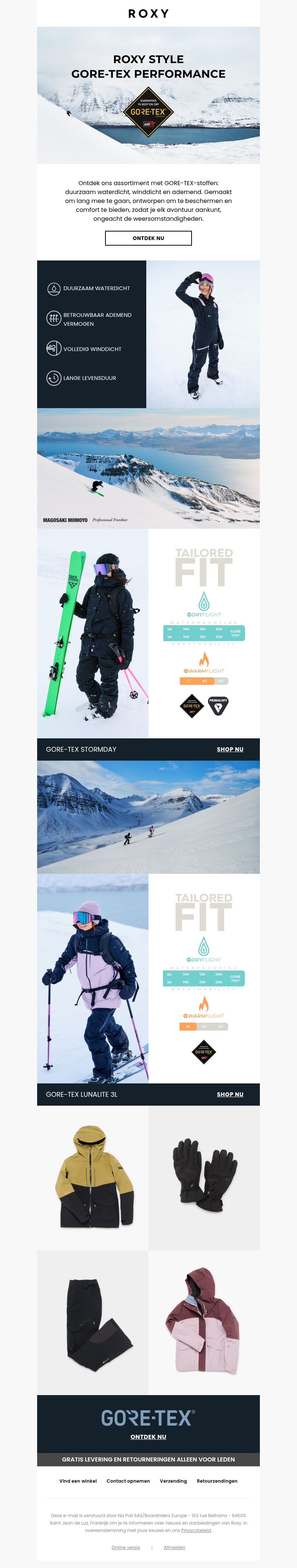 Niet te stoppen op de piste met GORE-TEX Niet te stoppen op de piste met GORE-TEX