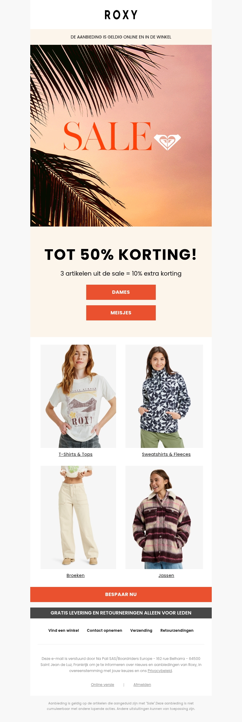 Sale: tot 50% korting en een bonusaanbieding Sale: tot 50% korting en een bonusaanbieding