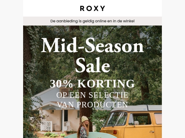 Mid-Season Sale: 30% korting op volop producten