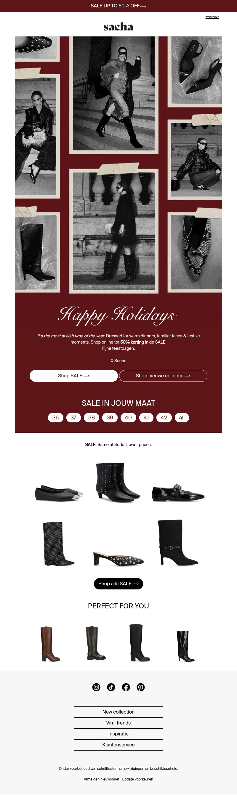SALE tot -50% | Happy holidays SALE tot -50% | Happy holidays