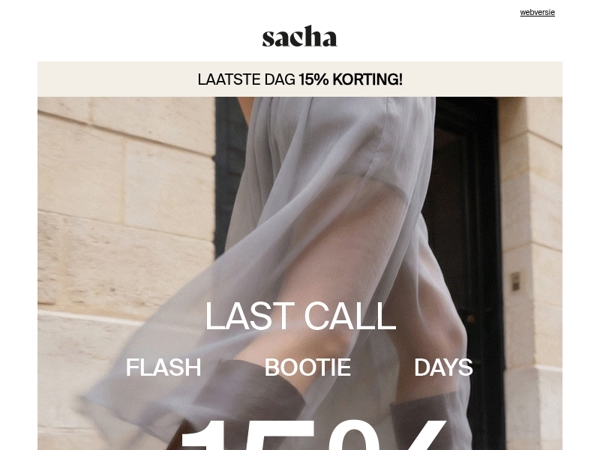 Laatste dag 15% korting!