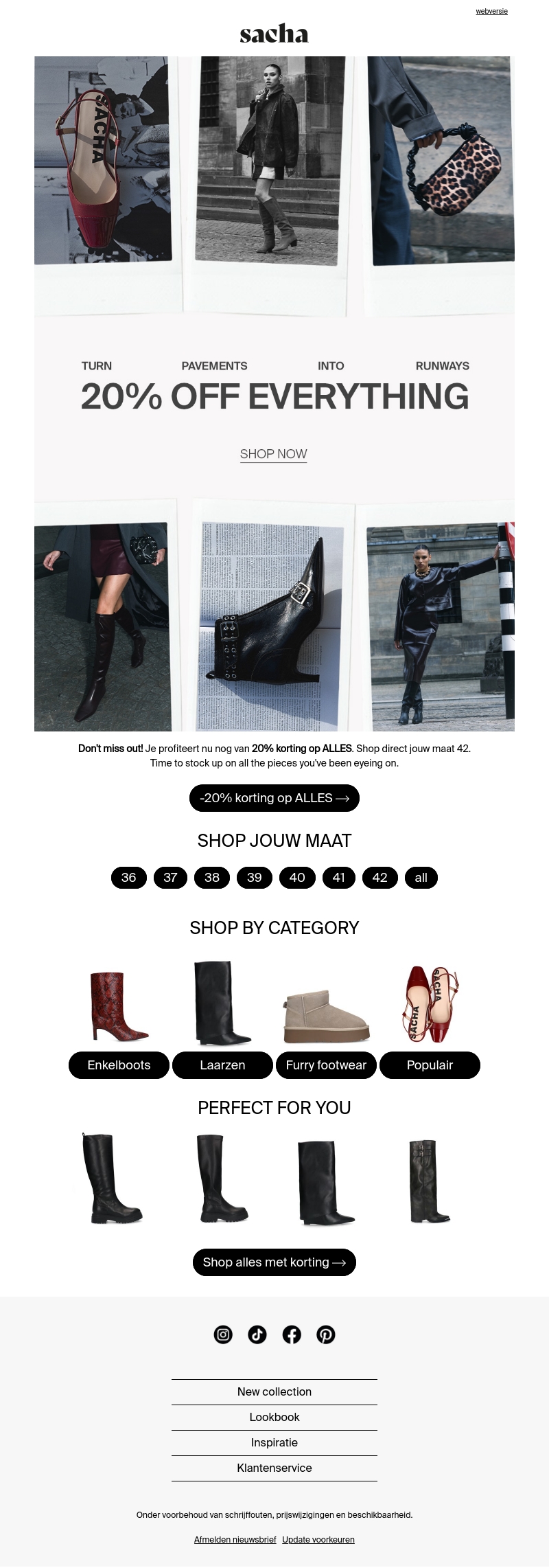 Alles: 20% korting! Alles: 20% korting!