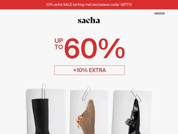 SALE up to 60% + 10% extra!