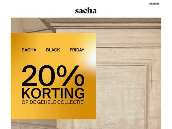 Nu 20% Black Friday korting