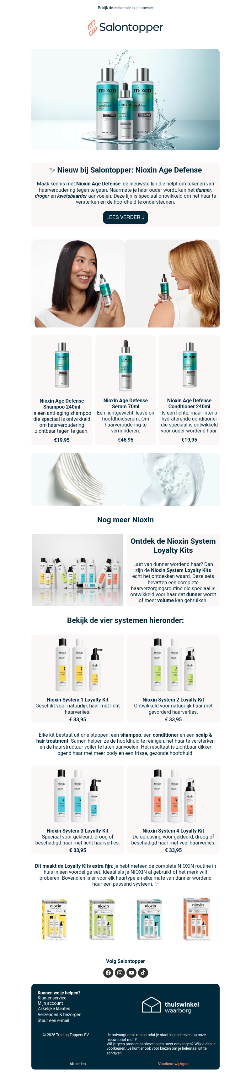 NIOXIN nieuws: Age Defense & Loyalty Kits πͺπ» Laat ons je helpen om het maximale uit je haar te halen NIOXIN nieuws: Age Defense & Loyalty Kits πͺπ» Laat ons je helpen om het maximale uit je haar te halen