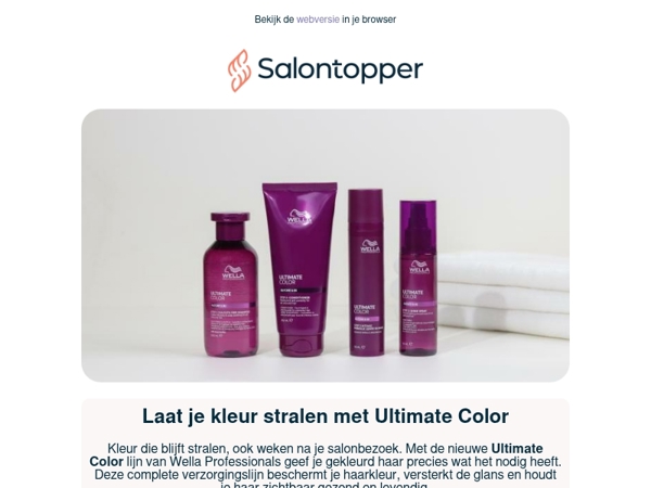 ✨ NIEUW bij Salontopper: Ultimate Color van Wella Professionals