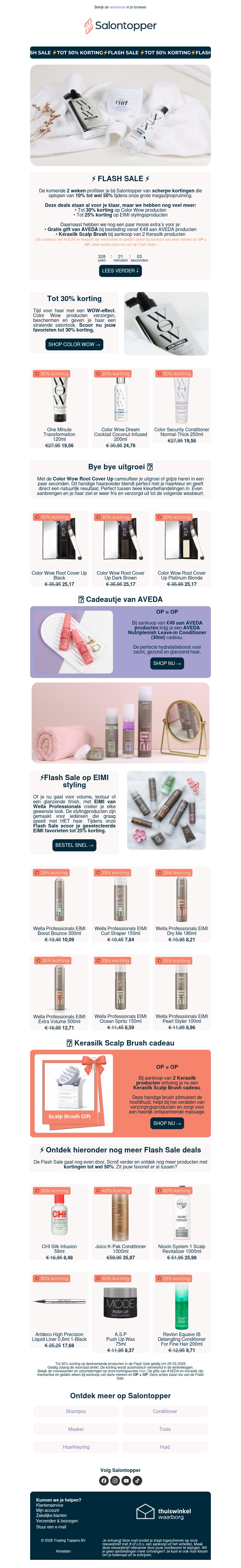 ⚡️ Vandaag start de FLASH SALE: tot 50% korting ⚡️ Vandaag start de FLASH SALE: tot 50% korting