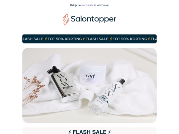⚡️ Vandaag start de FLASH SALE: tot 50% korting