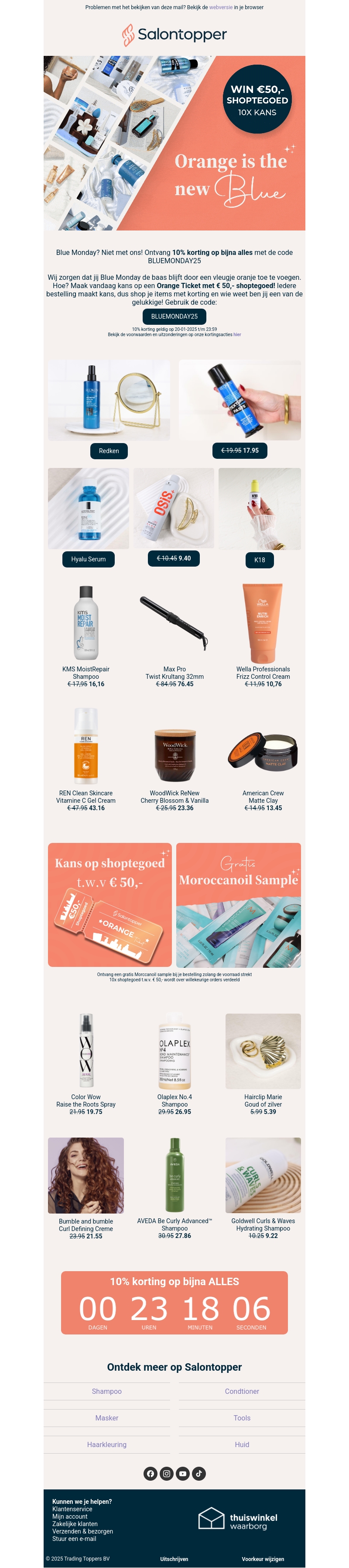 Beat Blue Monday 🧡 10% korting op bijna ALLES en kans op € 50,- shoptegoed 🎫 Beat Blue Monday 🧡 10% korting op bijna ALLES en kans op € 50,- shoptegoed 🎫