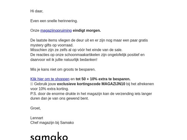 Jouw mega korting vervalt morgen! ⏳