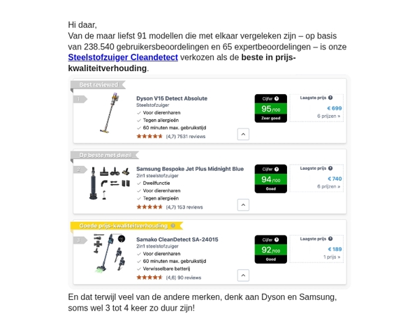 Samako schrijft geschiedenis met Steelstofzuiger 🏆