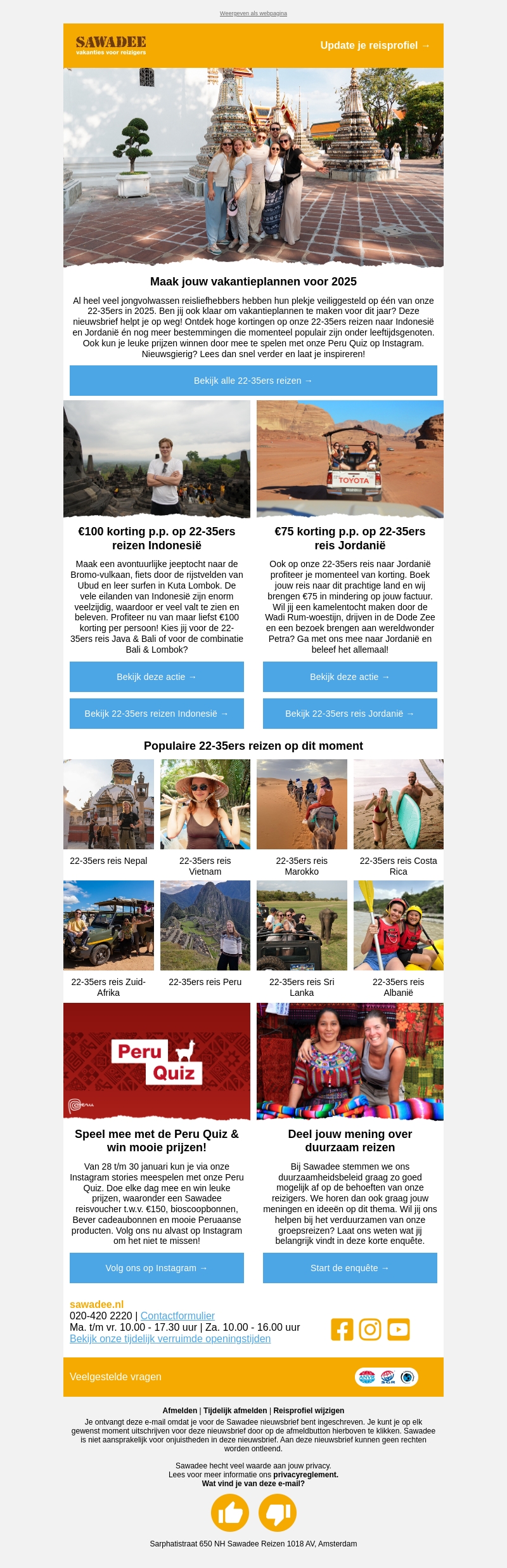 Hoge kortingen op geselecteerde bestemmingen Hoge kortingen op geselecteerde bestemmingen