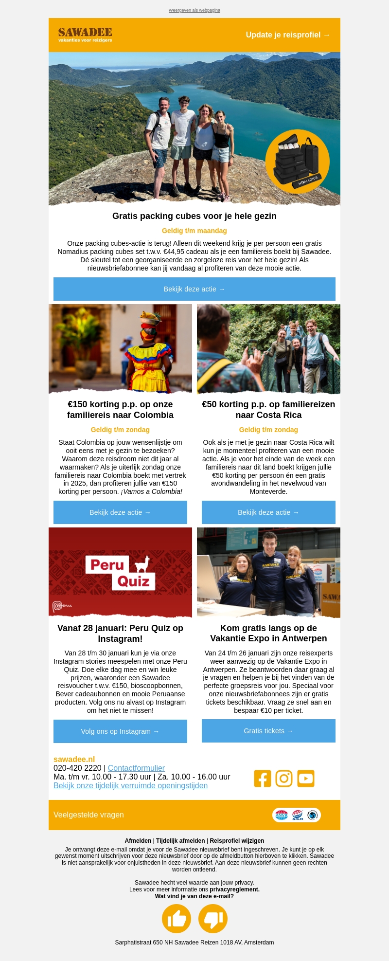 Gratis packing cubes voor je hele gezin Gratis packing cubes voor je hele gezin