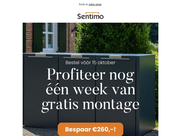 Nog 1 week: gratis montage bij The Hideaway ⏳