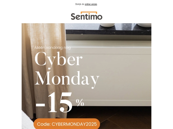 Wegens succes verlengd! Cyber Monday bij Sentimo
