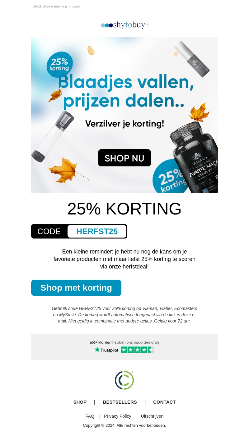 Reminder: Herfstdeals met 25% korting ⏰ Reminder: Herfstdeals met 25% korting ⏰