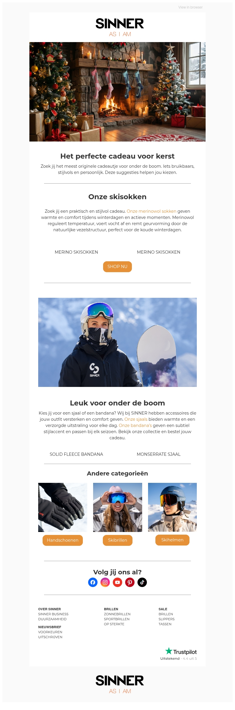 Shop nu jouw kerstcadeau bij SINNER Shop nu jouw kerstcadeau bij SINNER