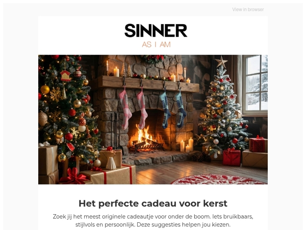 Shop nu jouw kerstcadeau bij SINNER