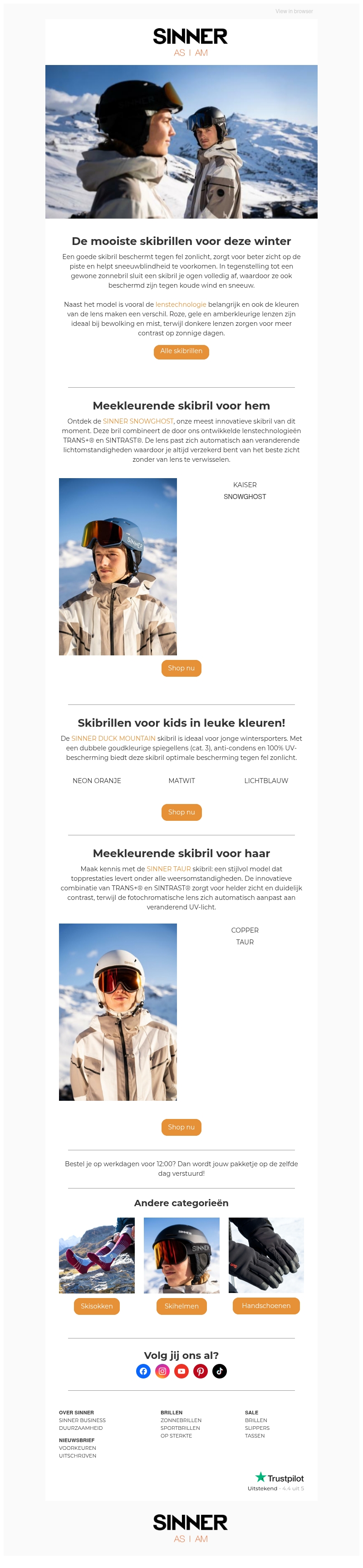 Wintersportgear voor het hele gezin Wintersportgear voor het hele gezin