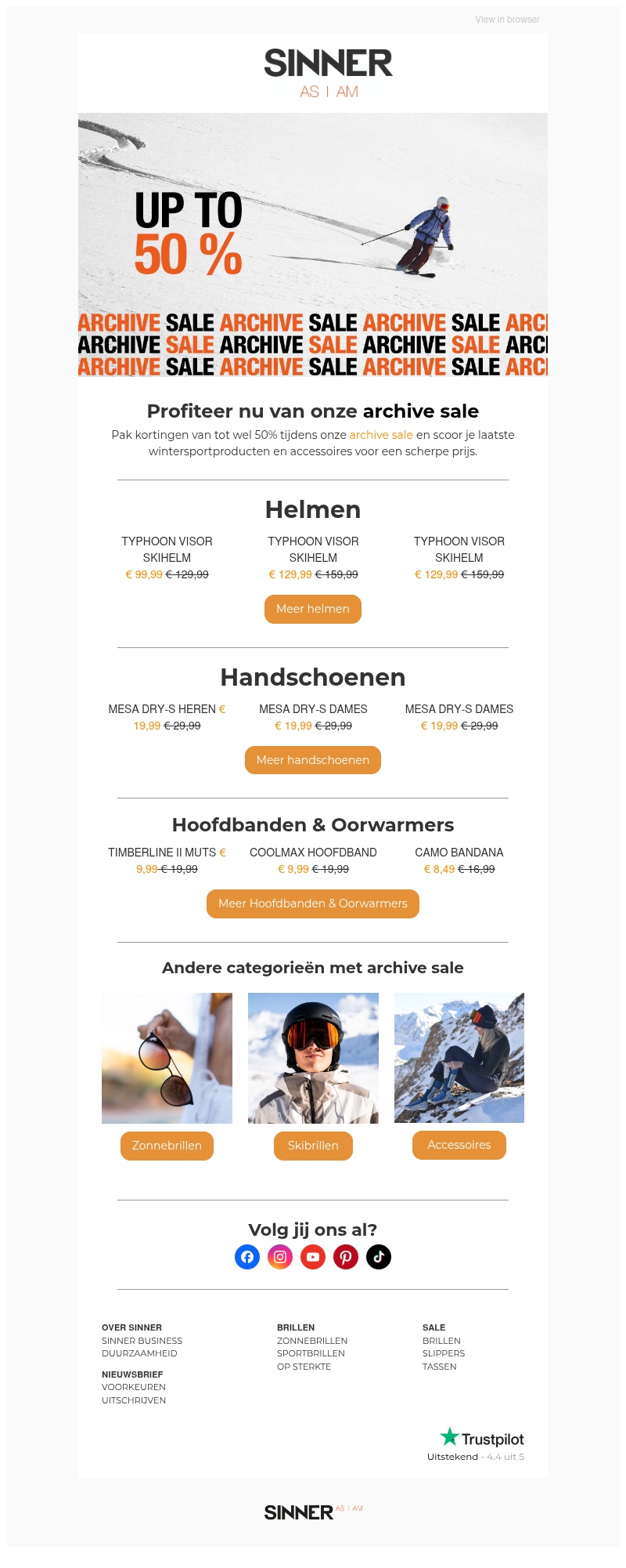 Grijp je korting tijdens onze ARCHIVE Sale Grijp je korting tijdens onze ARCHIVE Sale