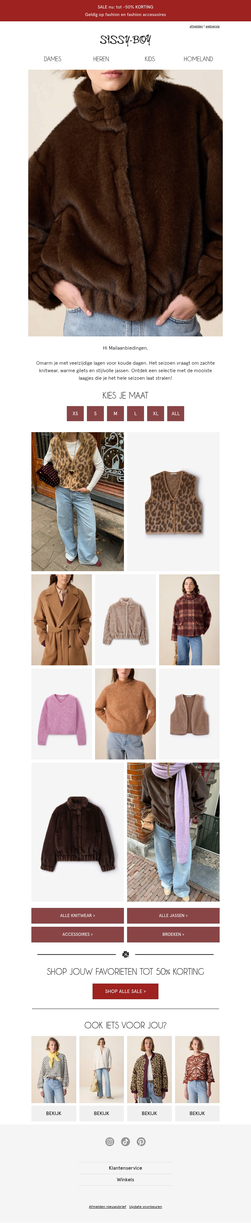 Seizoen laagjes: knitwear & jassen Seizoen laagjes: knitwear & jassen