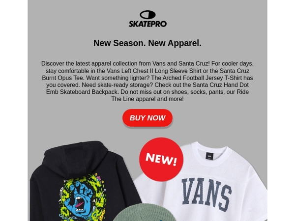 New Fall Apparel!