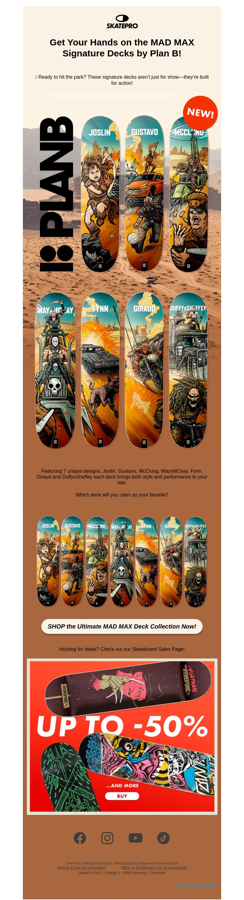 🔥NEW MAD MAX Signature Decks by Plan B! 🔥NEW MAD MAX Signature Decks by Plan B!