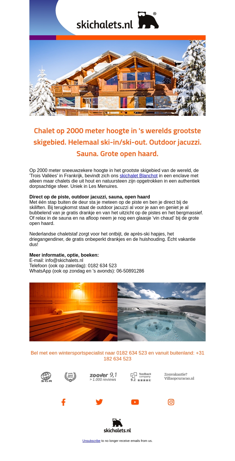 Ski-in/ski-out chalet, jacuzzi, sauna, open haard Ski-in/ski-out chalet, jacuzzi, sauna, open haard