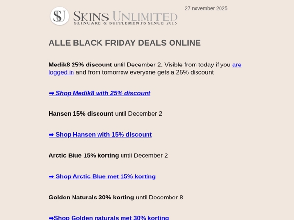 ➡️ ALL BLACK FRIDAY DEALS NOW ONLINE 🤑30% OFF