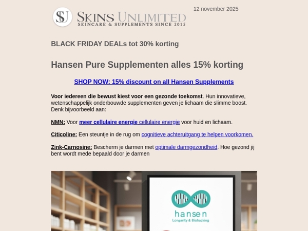 Tot 30% korting Black Friday DEALS