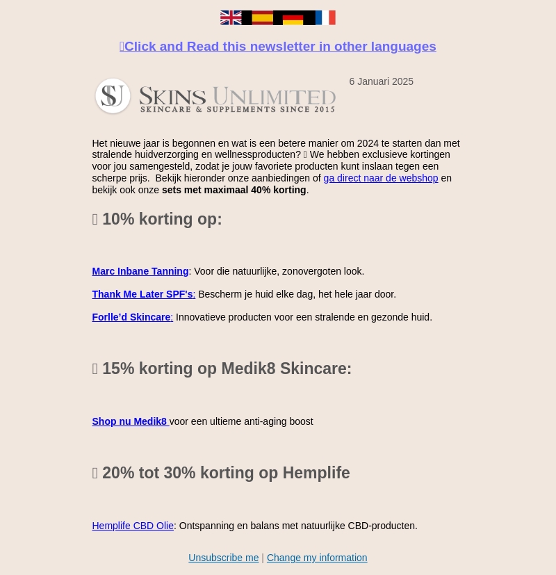 Start het nieuwe jaar goed met geweldige kortingen! 🎉 Start het nieuwe jaar goed met geweldige kortingen! 🎉