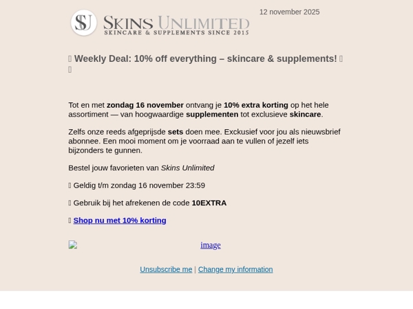 💫 Weekly Deal: 10% off everything – skincare & supplements! 💊🧴