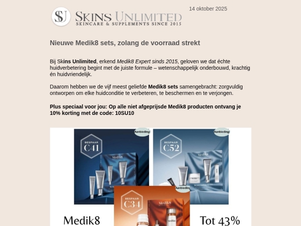 Medik8 sets tot maarliefst 43% korting