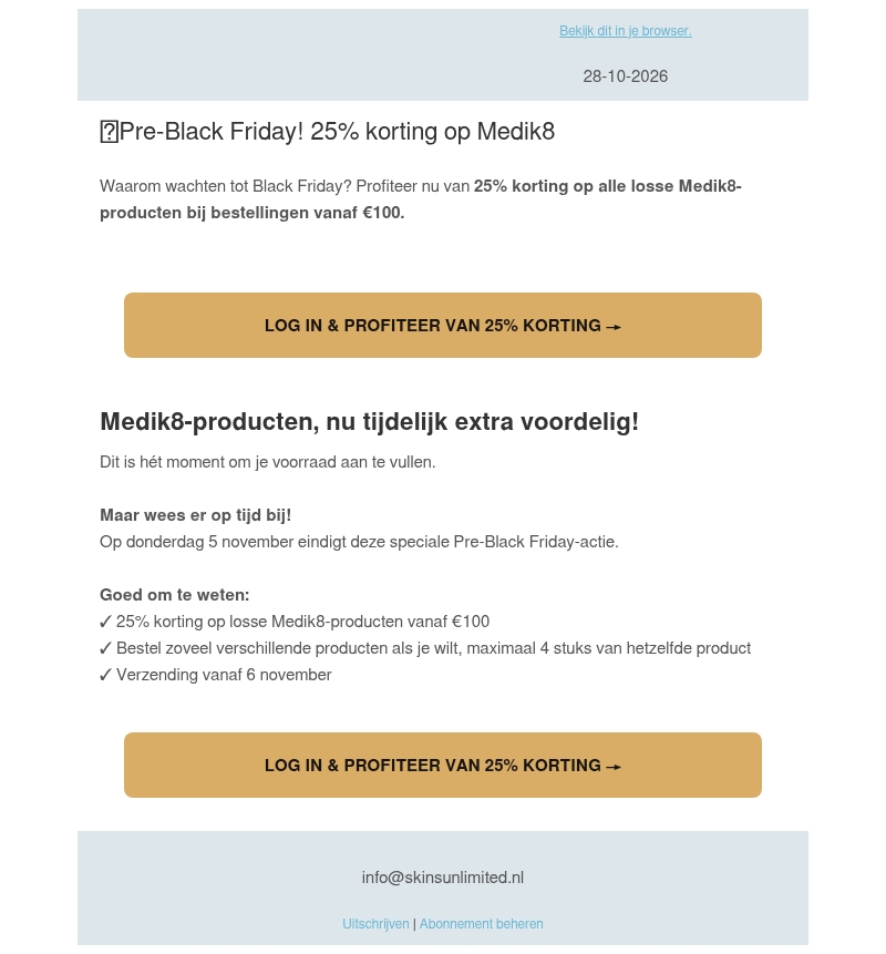 Laatste mail: Black Friday deals