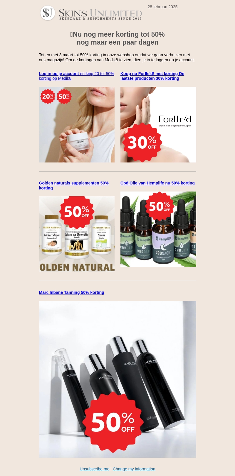 50% korting nog enkele dagen 50% korting nog enkele dagen