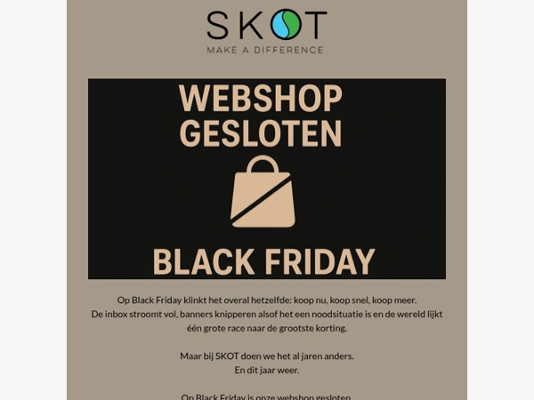 Geen Black Friday.